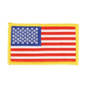 USA Flag Embroidered Velcro Shoulder Patch - 3.5" x 2" Standard